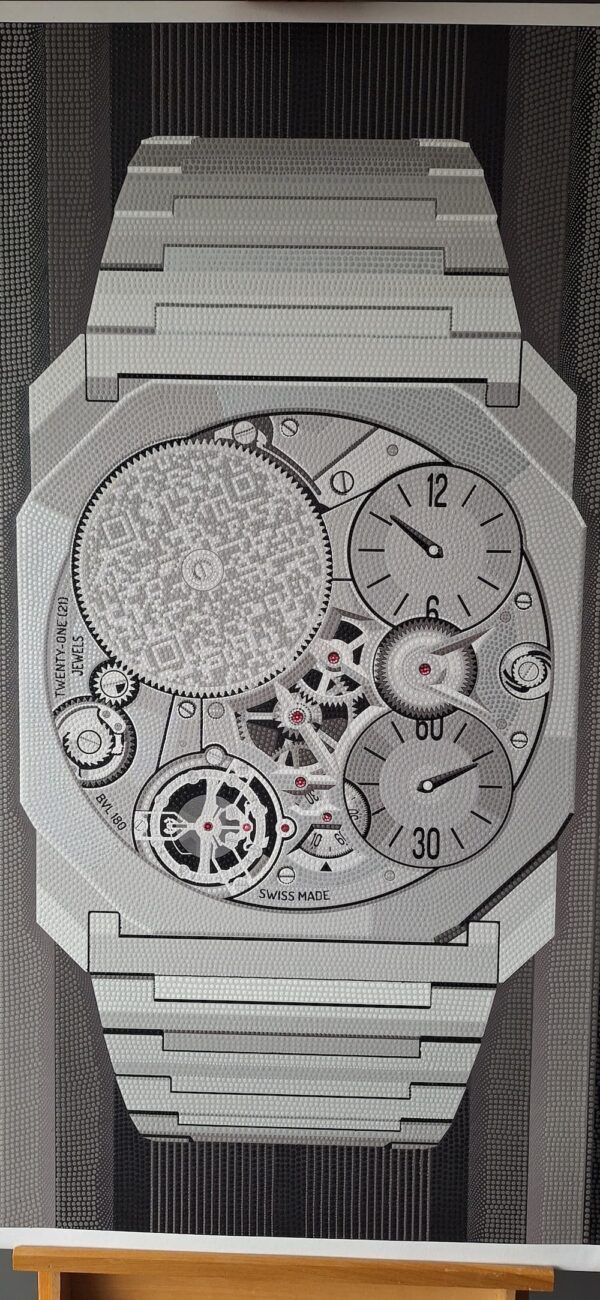 Bulgari Octo silver original 78 x 115 cm