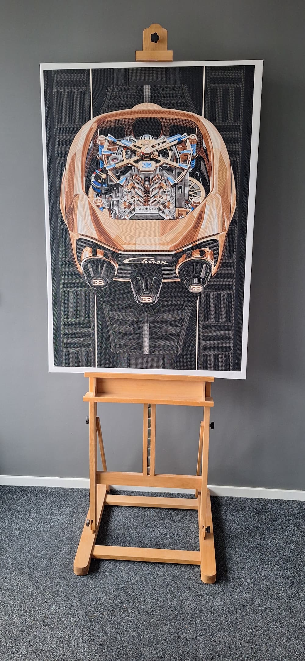 Jacob&co Bugatti Chiron original painting 78 x 115 cm