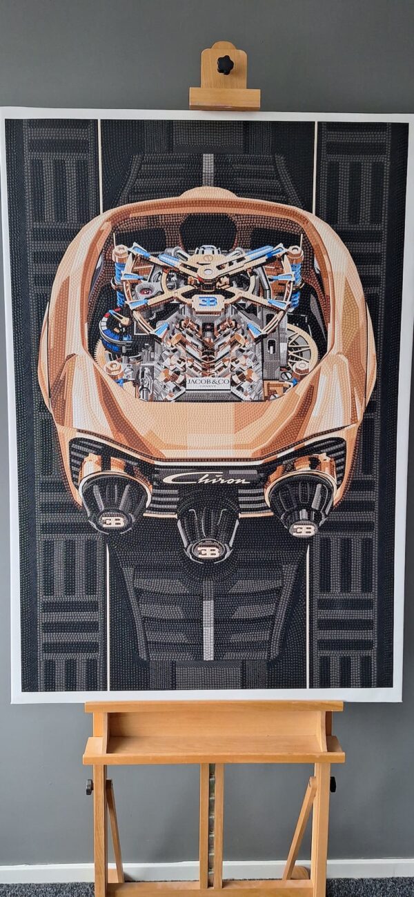 Jacob&co Bugatti Chiron original painting 78 x 115 cm