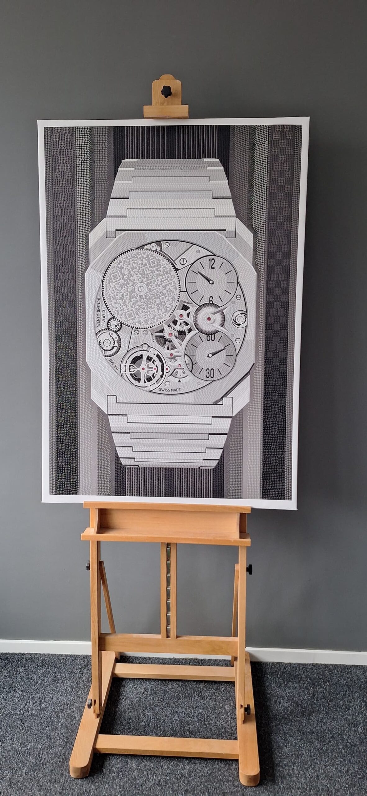 Bulgari Octo silver original 78 x 115 cm